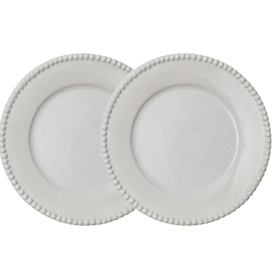 Daria dinerbord Ø28 cm 2-pack, Cotton white shiny