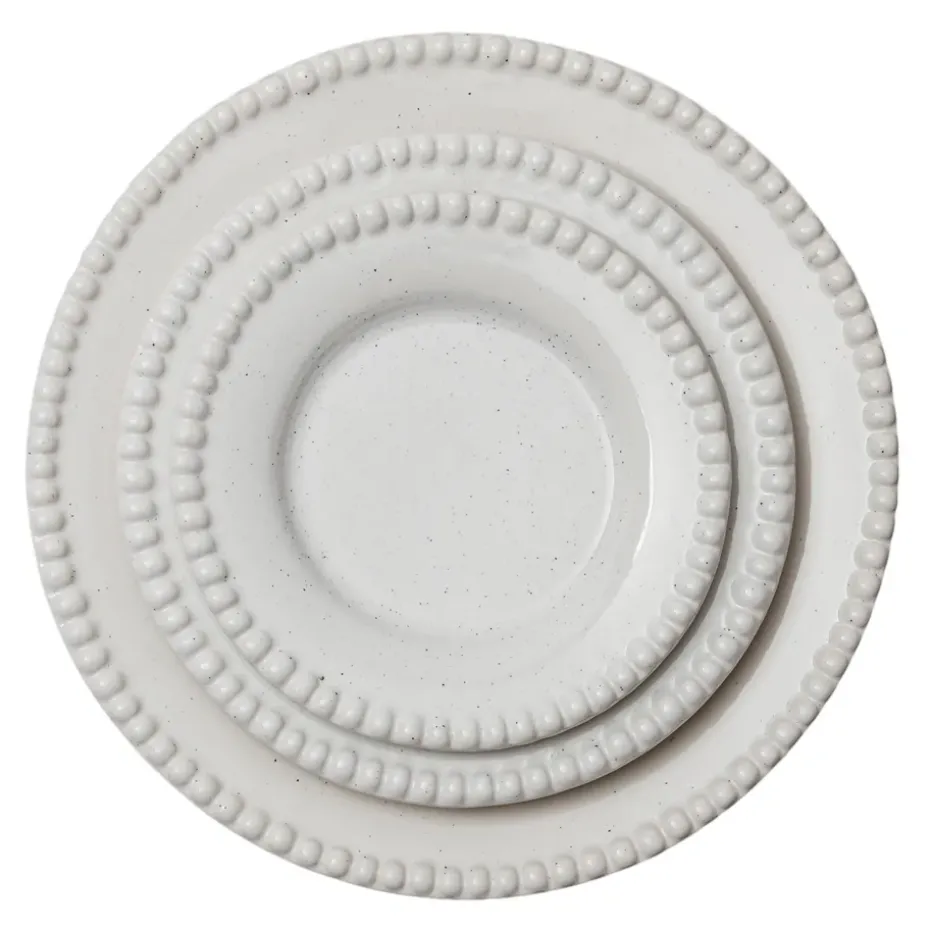 Daria dinerbord Ø28 cm 2-pack, Cotton white shiny