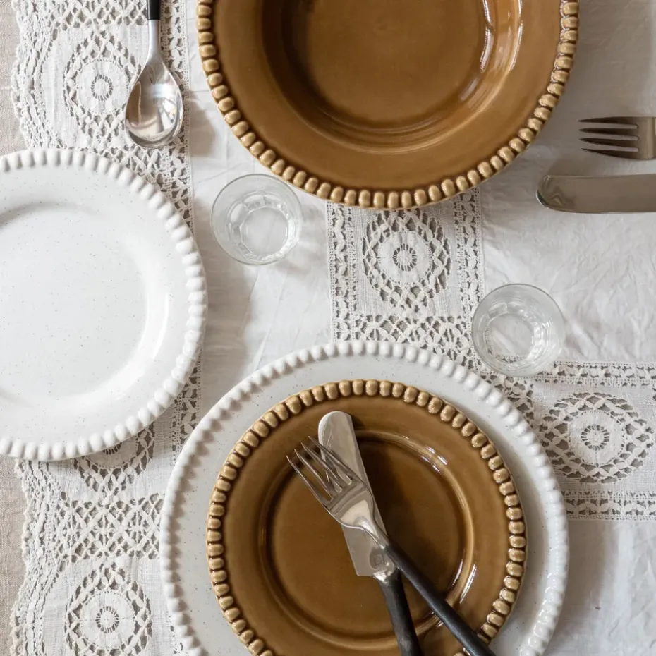 Daria dinerbord Ø28 cm 2-pack, Cotton white shiny
