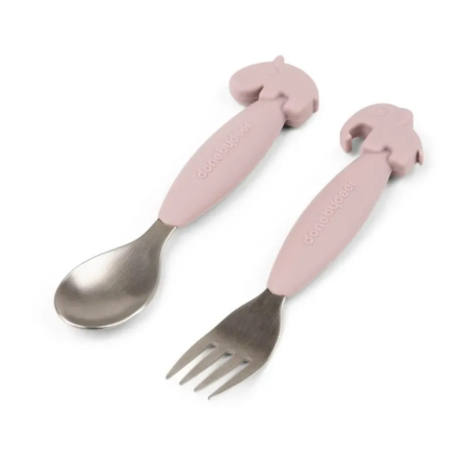 Deer Friends Easy-grip bestekset 2-delig, Powder