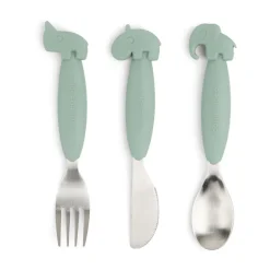 Deer Friends Easy-grip bestekset 3-delig, Green