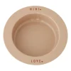 Design Letters diep bord favoriet mini, Beige-love