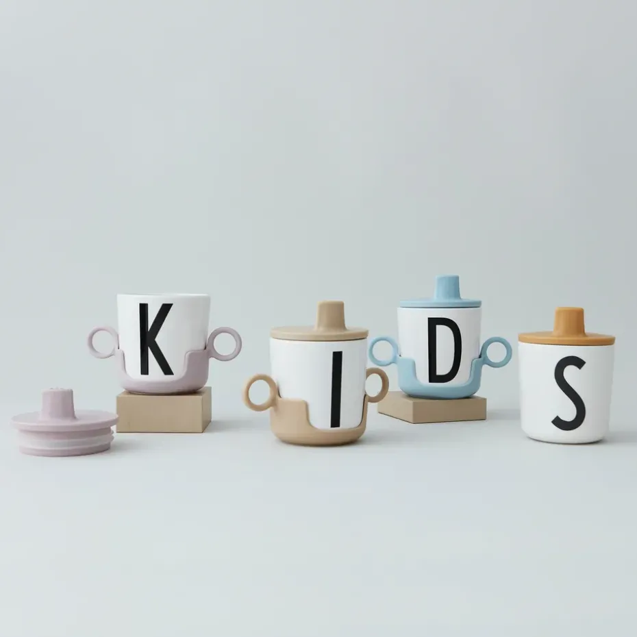 Design Letters drinktuit/deksel voor melamine beker, Lichtblauw