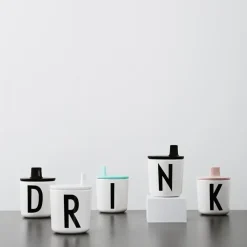 Design Letters drinktuit/deksel voor melamine beker, wit