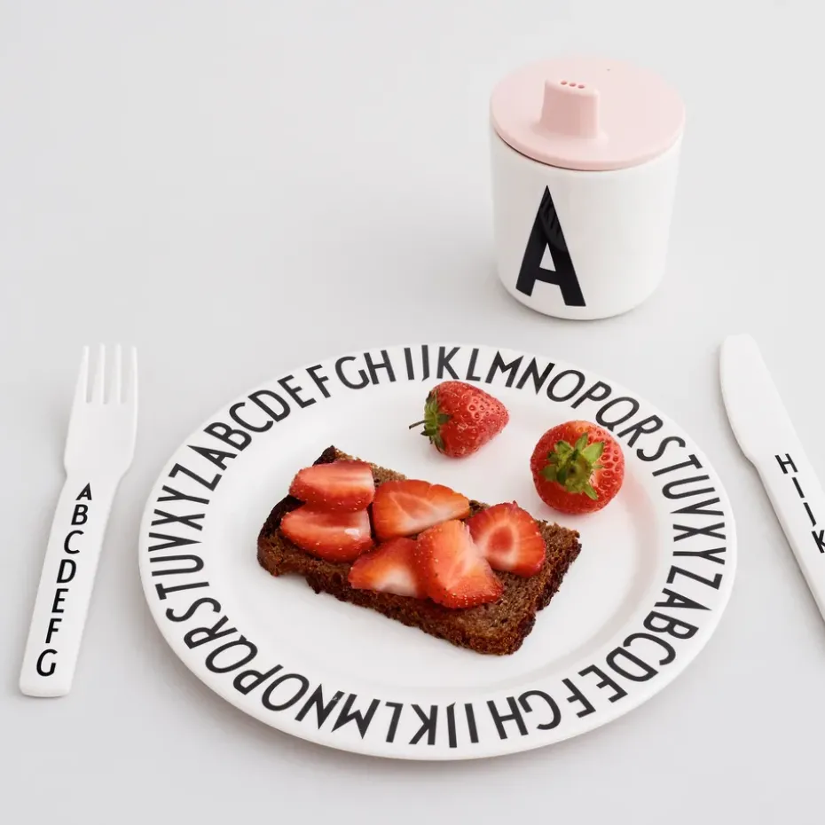 Design Letters drinktuit/deksel voor melamine beker, Nude