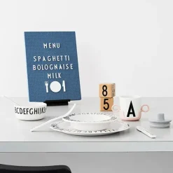 Design Letters drinktuit/deksel voor melamine beker, grijs