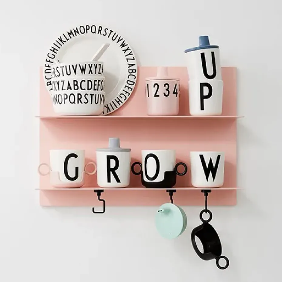 Design Letters drinktuit/deksel voor melamine beker, grijs