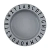 Design Letters Eat&Learn diep bord, Grijs