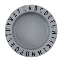 Design Letters Eat&Learn diep bord, Grijs