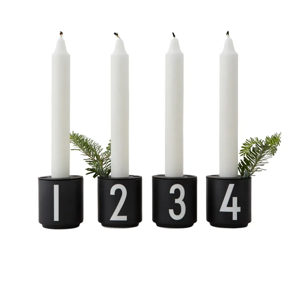 Design Letters espressokopjes 4-pack zwart, Black