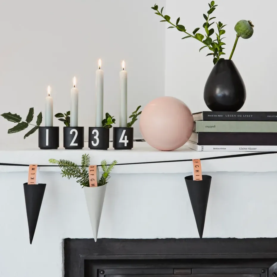 Design Letters espressokopjes 4-pack zwart, Black