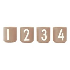 Design Letters espressokop 4-pack, Beige