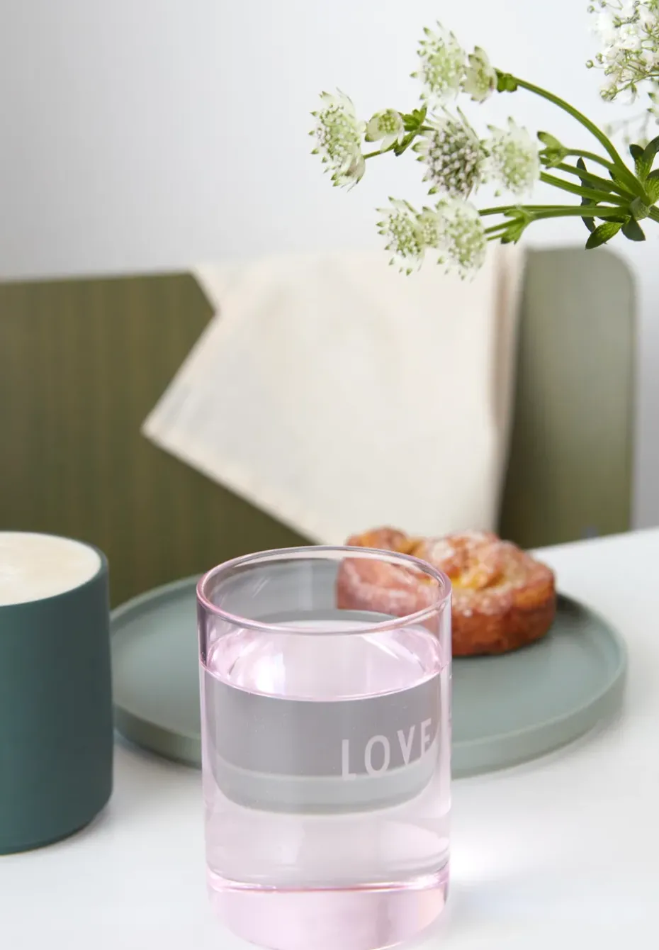 Design Letters favoriete glas 35 cl, Love-rose