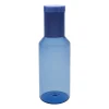 Design Letters glazen karaf tube 1 L, Blue/milky blue