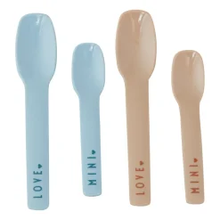 Design Letters lepel favoriet mini 4-delig, Light blue