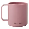 Design Letters Mini Love beker met oor, Ash rose