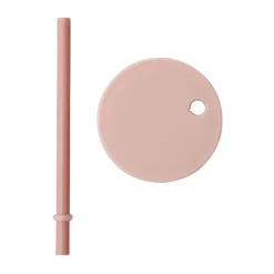 Design Letters rietje met deksel, Nude