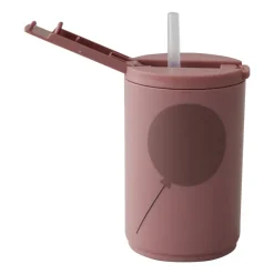 Design Letters thermosmok met rietje 33 cl, Ash rose