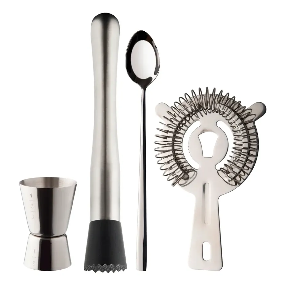 Dillon barset 4-delig, Roestvrij staal