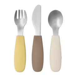 Dine bestekset siliconen 3-delig, Taupe