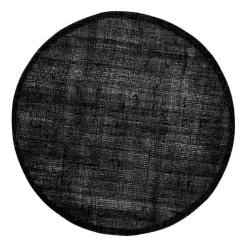Dixie linnen placemat rond, zwart