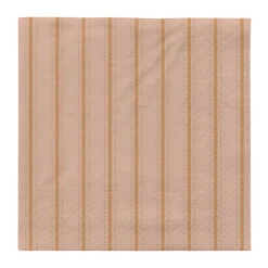 Dolly papieren servetten 33x33 cm 20-pack, Soft pink-cinnamon zand