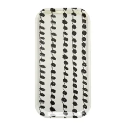 Dot dienblad 22x43 cm, Black-white