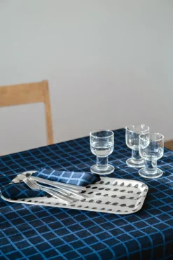 Dot dienblad 22x43 cm, Black-white