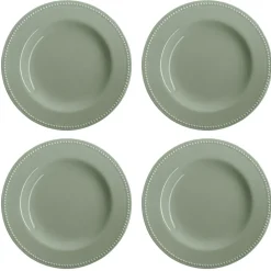 Dots bord 28 cm 4 stuks, Groen