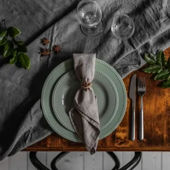 Dots bord 28 cm 4 stuks, Groen