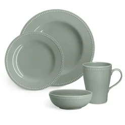 Dots bord 28 cm 4 stuks, Groen