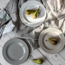 Dots klein bord 22 cm 4 stuks, Beige