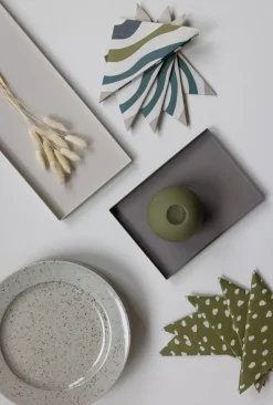 Dots servetten 33x33 cm 20-pack, Olive