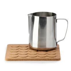 Dots vierkante pannenonderzetter 20x20 cm, Bruin