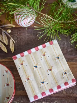 Draaimolen servet 33x33 cm 20-pack, Natuur