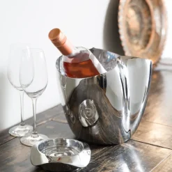 Drift champagnekoeler 23 cm, Roestvrij staal