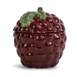 Druif schaal met deksel, Paars