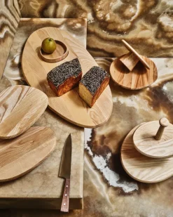 Dune 03 taartbord 23,5x29 cm, Ash