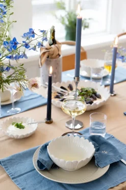 Eden denim stoffen servet 45x45 cm 2-pack, Blauw