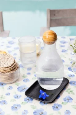 Eden gewaxte doek 150x250 cm, Blauw