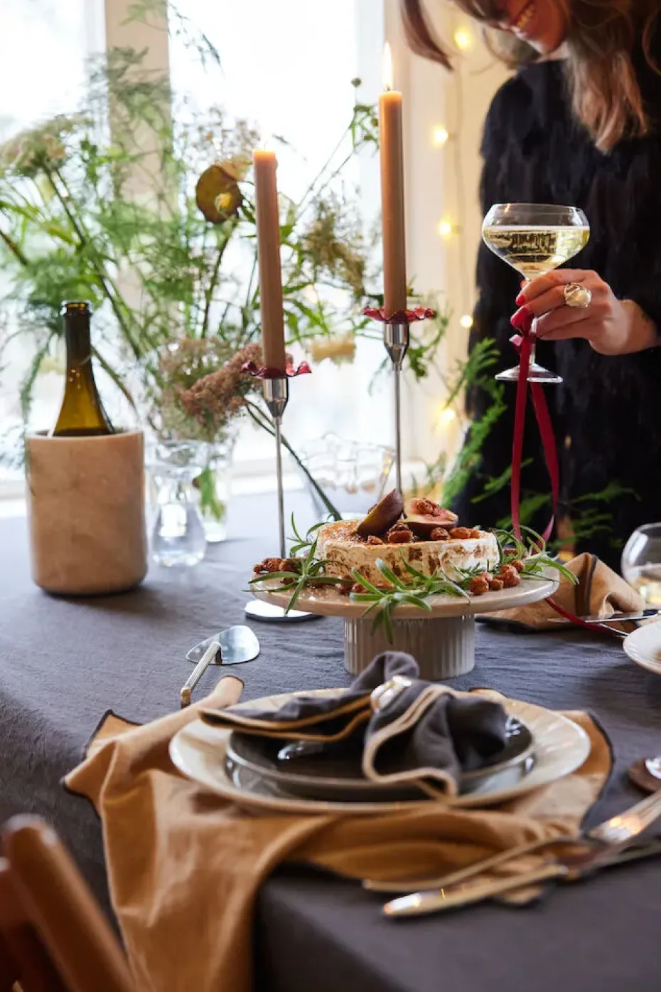 Edith servet 45x45 cm 2-pack, Grijs