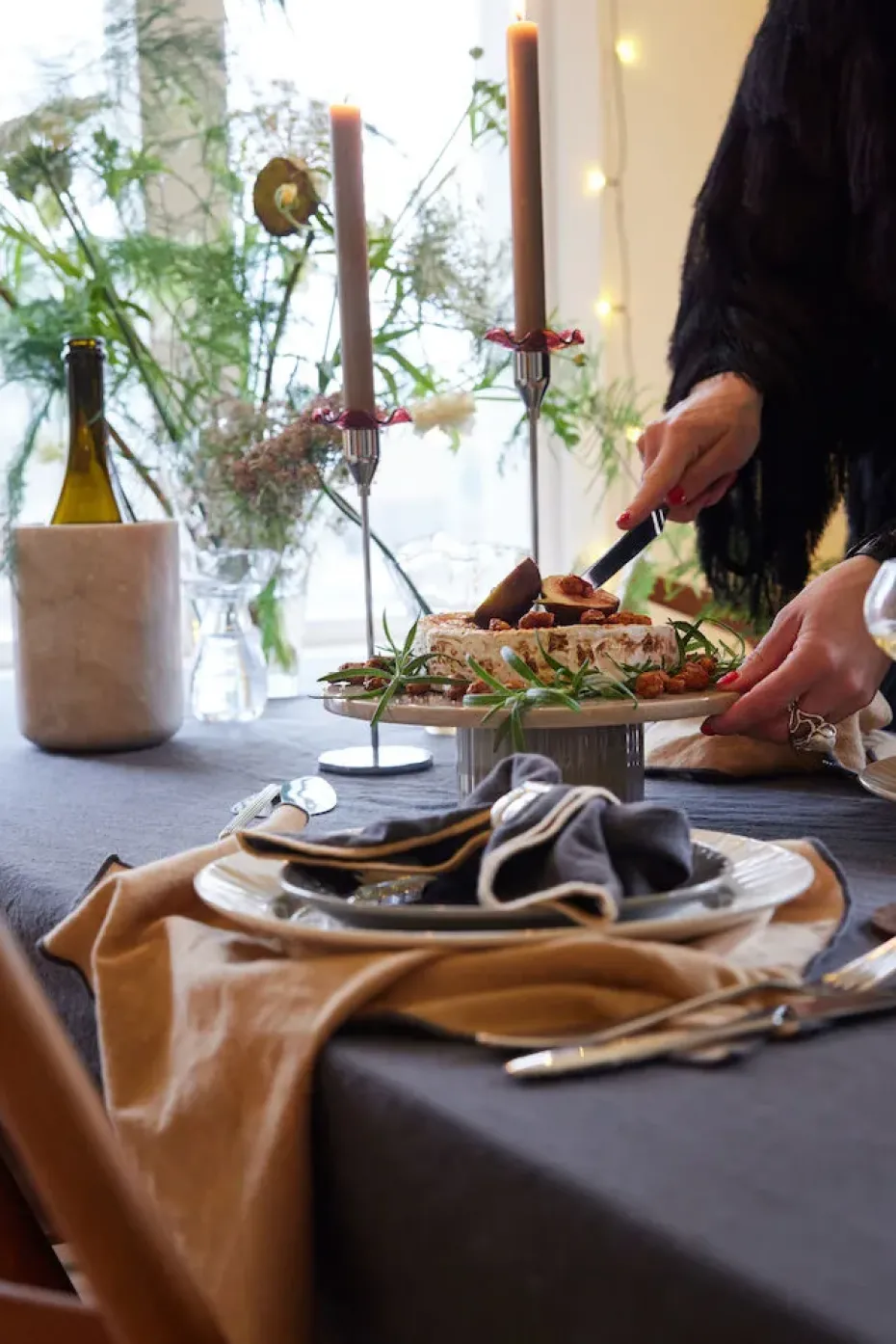 Edith servet 45x45 cm 2-pack, Grijs