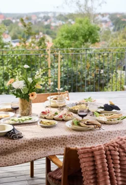 Edith tafelkleed 150x280 cm, Gemêleerd beige