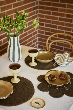 Elin placemat anemone Ø40 cm, Coffee