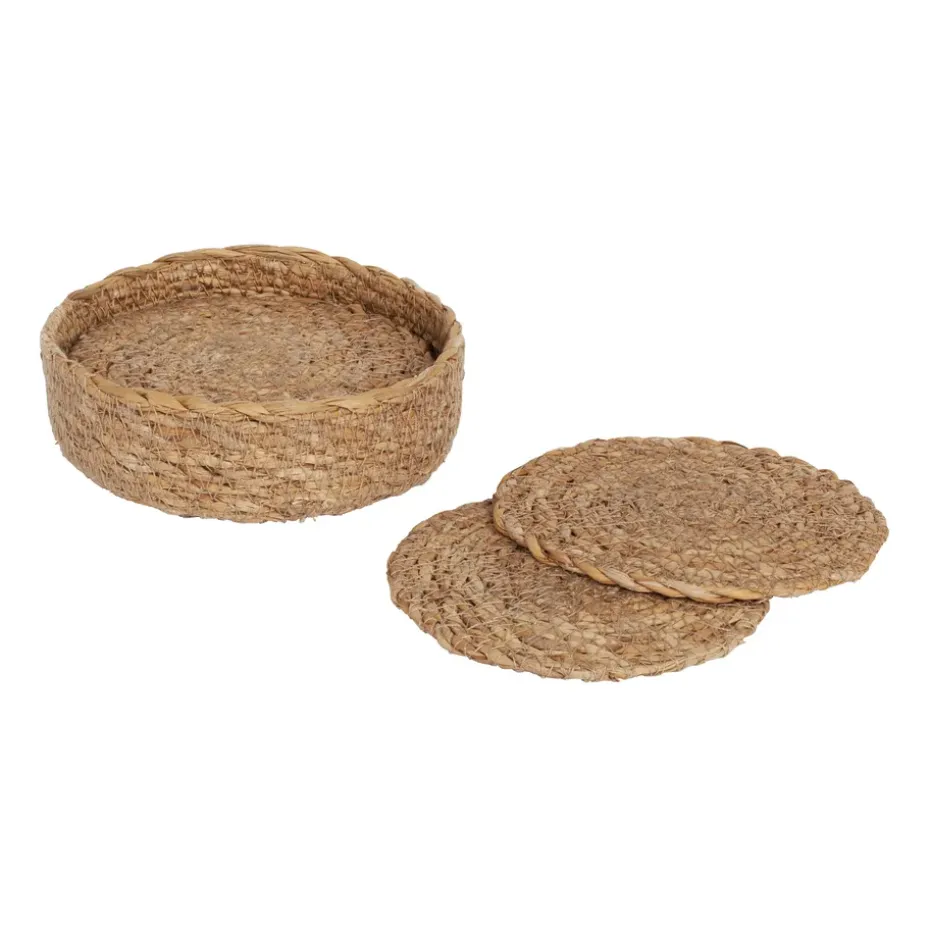 Ella glasonderzetters Ø10,5 cm 6-pack, Natural