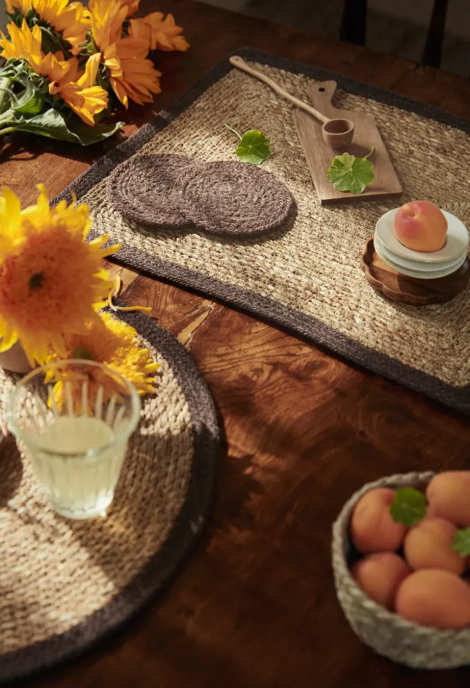 Ella glasonderzetters Ø10,5 cm 6-pack, Pure brown