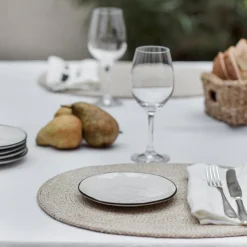 Ella placemat ovaal, Beige