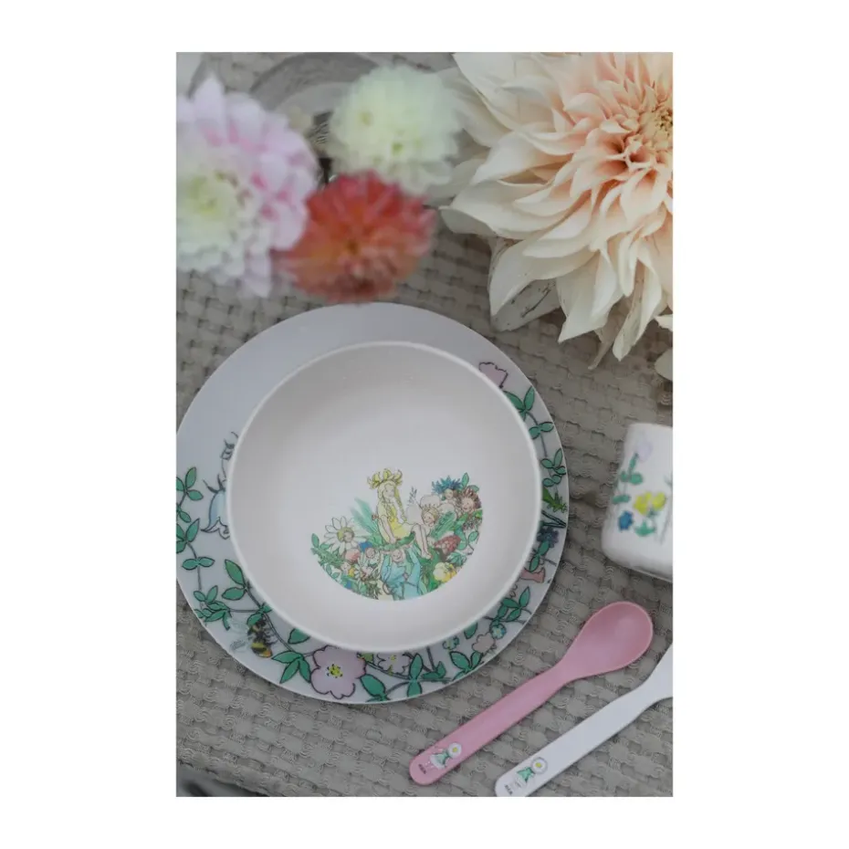 Elsa Beskow Blomsterfesten schaal Ø14,5 cm, Wit