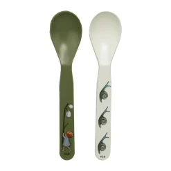Elsa Beskow Tomtebobarnen lepel 2-pack, Groen-wit