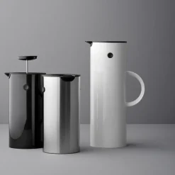 EM77 Stelton thermoskan 1 l., white shiny (wit glanzend)